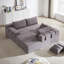Ensemble de canapé modulaire rembourré en chenille Modern, canapé de salon modulaire en L de 108 pouces avec 6 coussins, combinaison gratuite-106762616