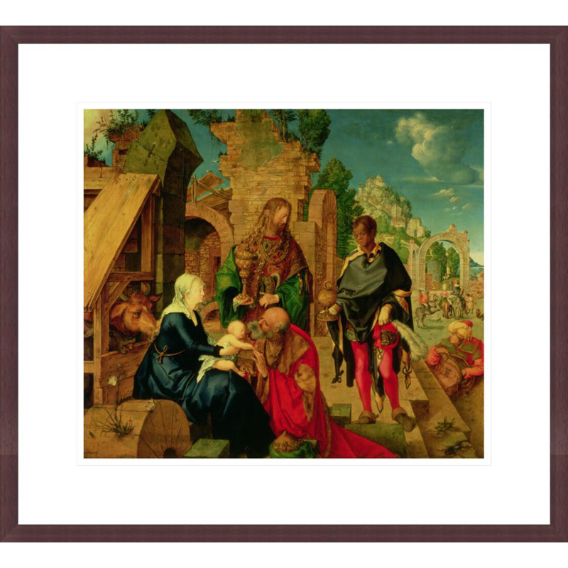 «Adoration of the Magi» par Albrecht Dürer, impression giclée sur cadre, H 17,75 po x l 19,49 po