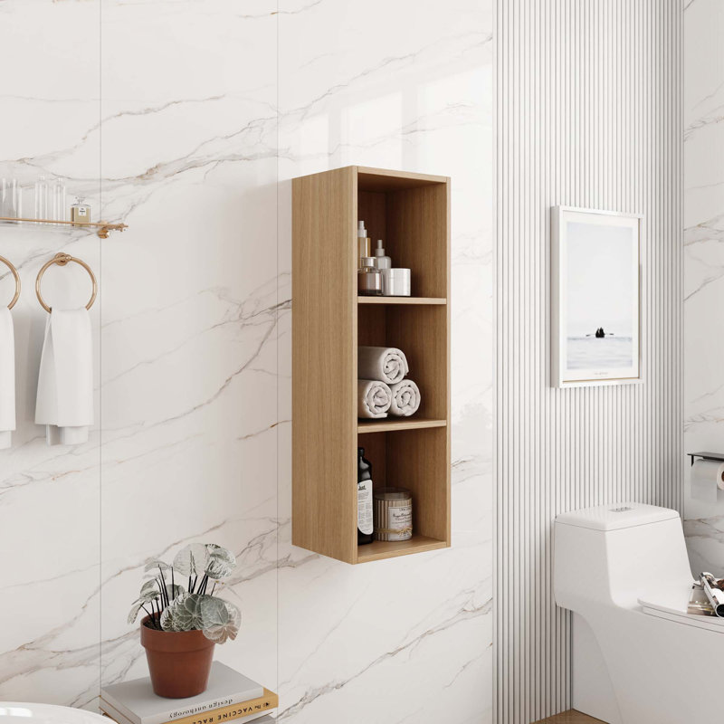 Petites tablettes de rangement murales de 12 pouces pour petite salle de bain, bureau, salle de rangement, Chêne