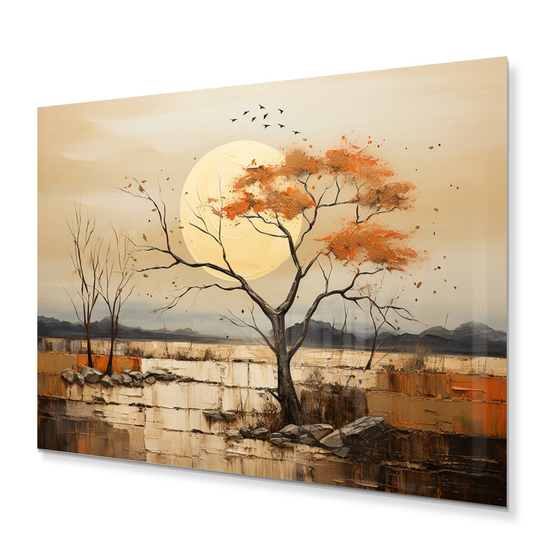 Baobab Tree Harmony V - Floral Metal Wall Decor, H 12 po x l 20 po x P 1 po