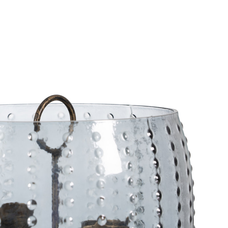 Glass Tabletop Tealight Holder, 20cm H x 23cm W x 23cm D
