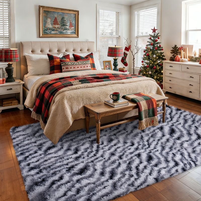 Silk-Cloud Series - Sleek Premium Velvet Area Rug, Ultra-Smooth Touch Silky Microfiber, Non-Slip & Shed-Free Minimalist Shag Rug for Bedroom