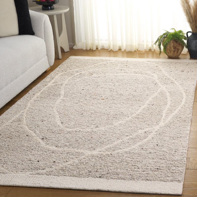 Natura 804 Hand Tufted Wool Pile Abstract Rug, Rectangle 5' x 8'