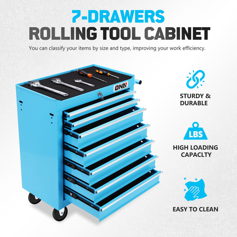 15 in. W -Drawer Steel Bottom Rollaway Chest with Wheels