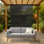 Écran d'intimité en métal H 72 po x l 47 po, clôture extérieure autoportante à 3 panneaux pour patio, balcon, terrasse, jardin, noir et brillant