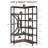 Modern Corner Bookshelf, 6 Tier Wooden Corner Bookcase, L-Shaped Storage Rack, Corner Solid Display Rack,Plant Stand