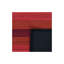 Tapis rayé rouge en laine et coton tissé à la main Cruz-145268744