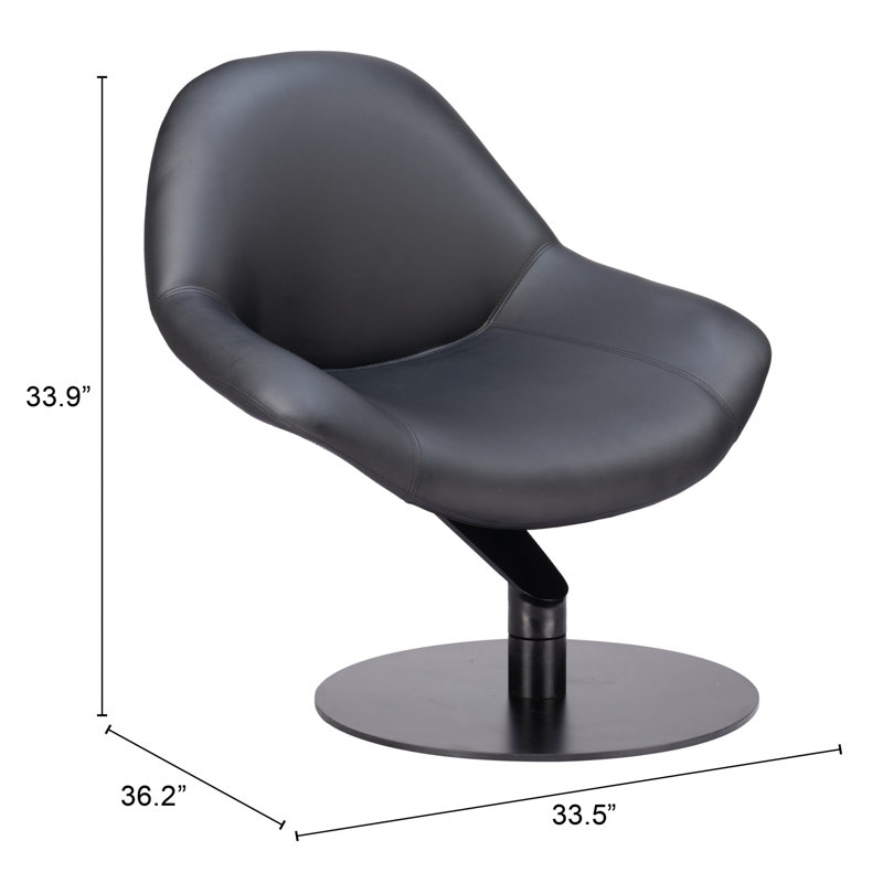 Fauteuil d'appoint Poole, noir