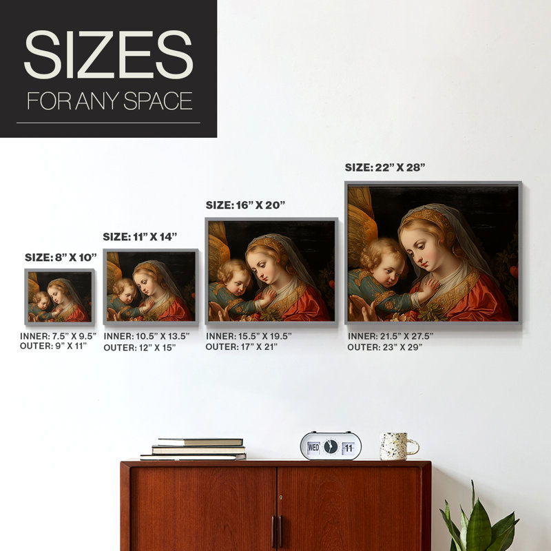 Angels From Above-Lxxi - Reproduction encadrée - Restickable, Cadre gris, H 16 po x l 20 po
