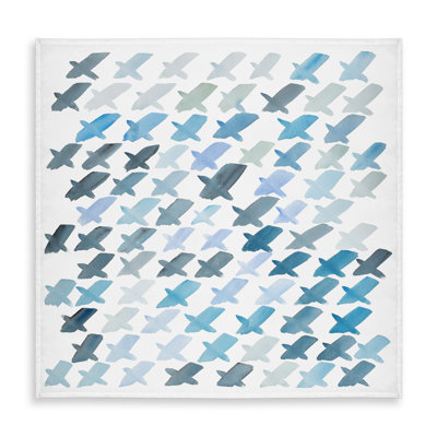 Blue Minimalist Abstract Tablecloth | X Pattern Home Decor