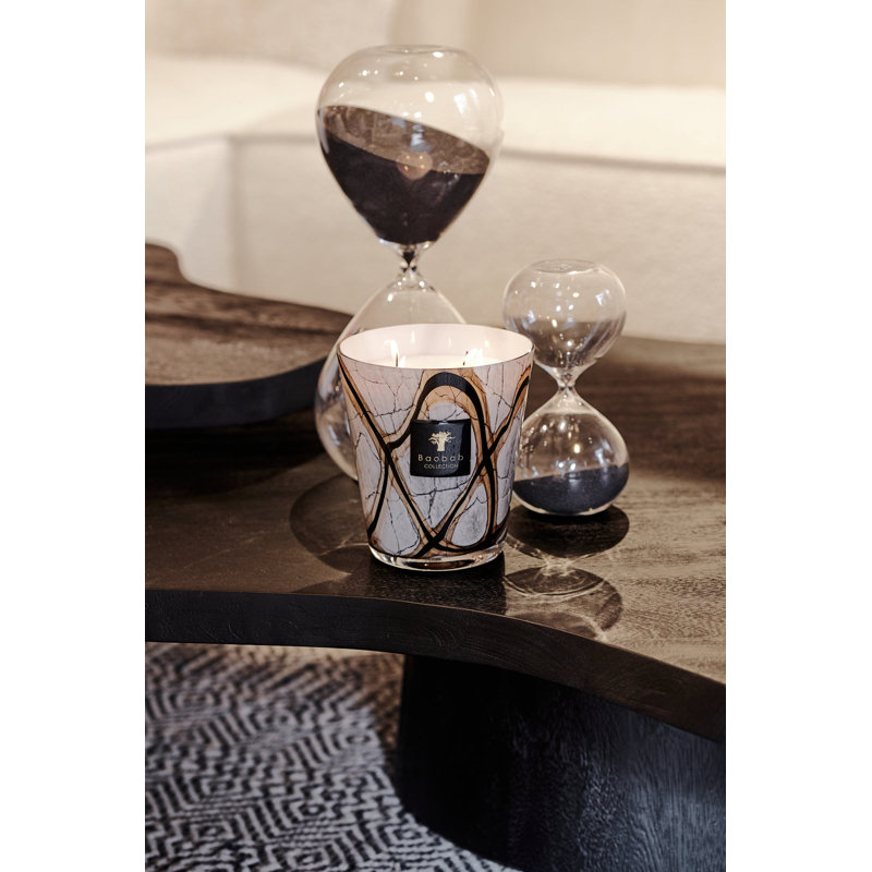 Stones Marble Candle, 13.8" H x 9.36" W x 9.36" D