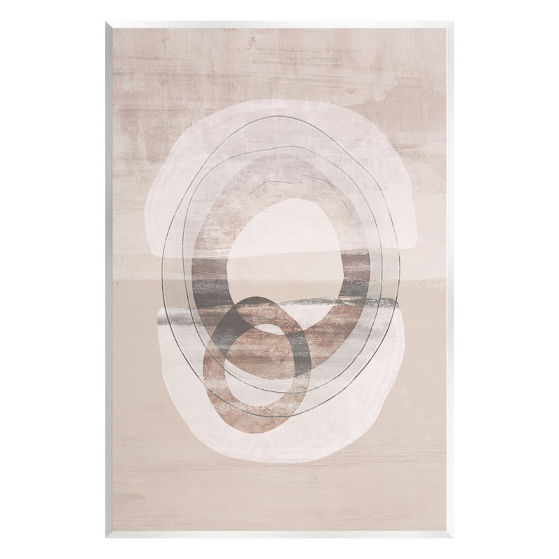 «Round Boho Circles», art mural flottant par Nina Blue, H 19 po x l 13 po x P 0,5 po, Bois