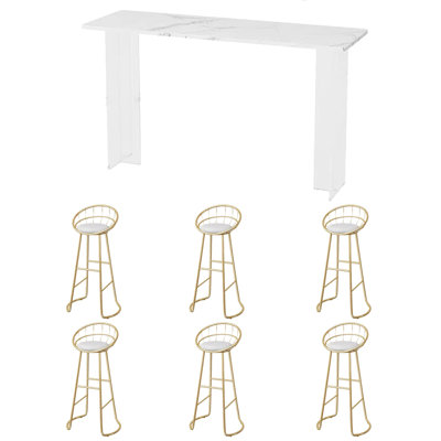 Simple cream wind bar tables and chairs