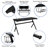 Gaming Desk and Reclining Gaming Chair Set with Cup Holder, Headphone Hook & Removable Mouse Pad Top-84973902