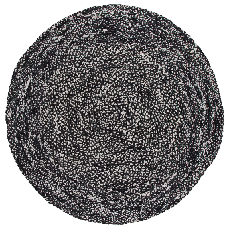 Braided Hand Woven Cotton Solid Color Indoor Rug, Square 6'