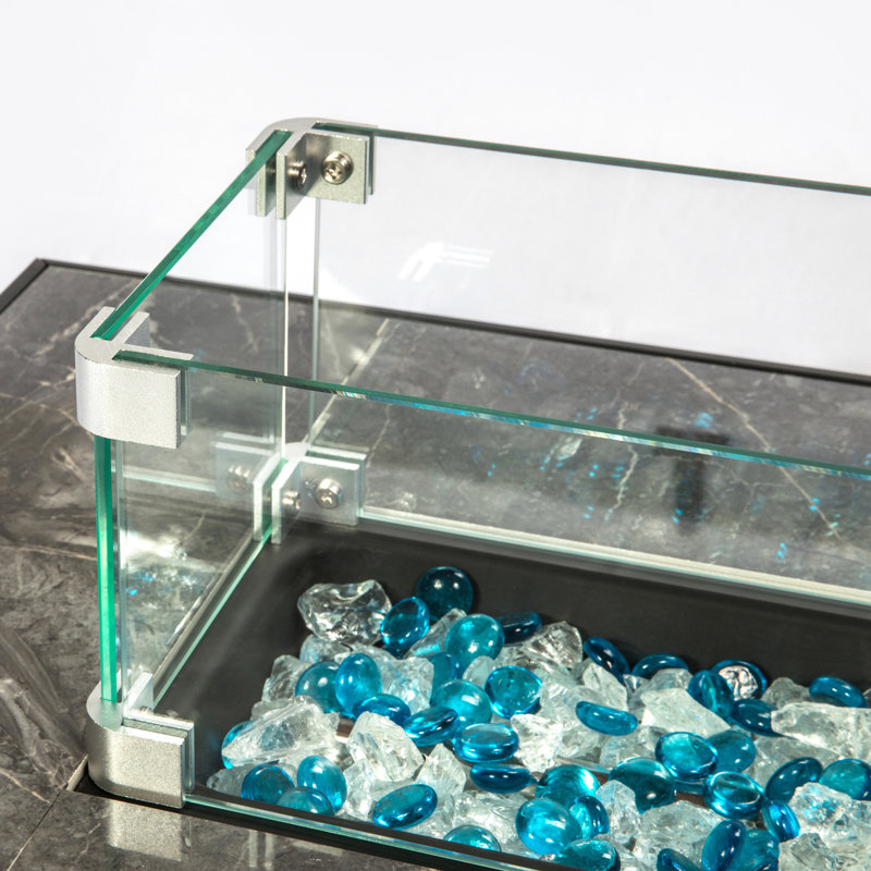 Foyer transparent pour verre, 5,41 po H, 7,5 W, 19,4 P, Lb Pit Glass Barrier, transparent,