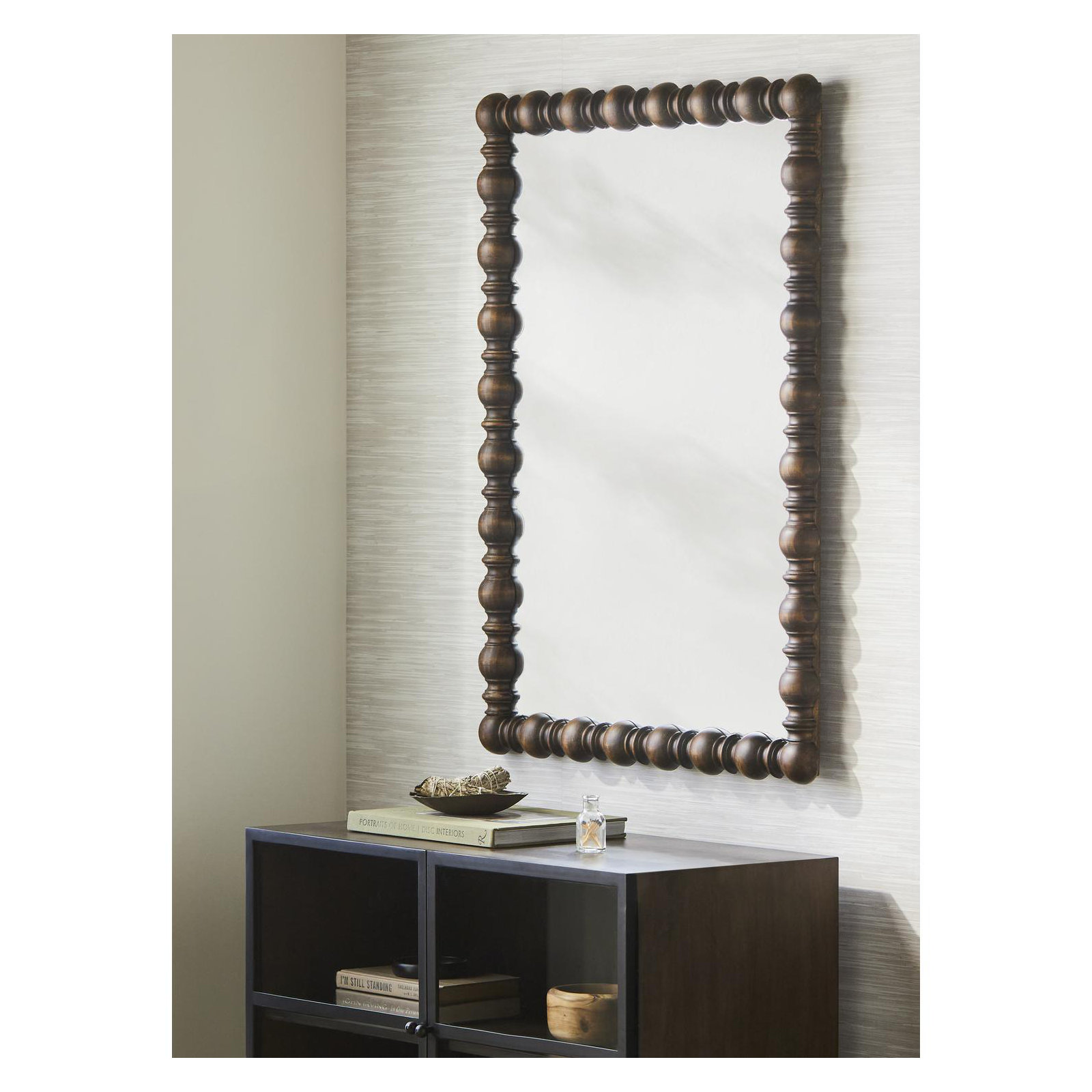 Castellanos Mirror, 40" x 30", Dark Brown
