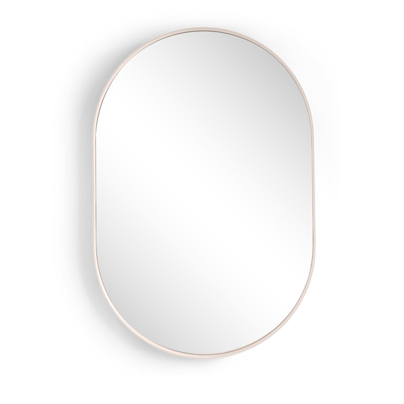 Donna Metal Flat Wall Mirror, Silky Taupe