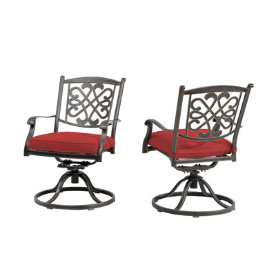 Ensemble de 2 chaises pivotantes en aluminium Anijha