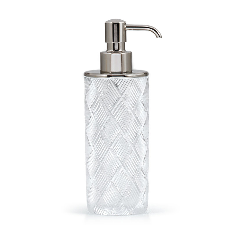 Distributeur de savon Basketweave, Nickel poli