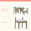 5Pc 70"W Rectangular Geometric Cross Base Dining Set,Sturdy Modern Design
