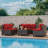 6-Person All-Weather Wicker Modular Patio Conversation Set with Cushions-109423081