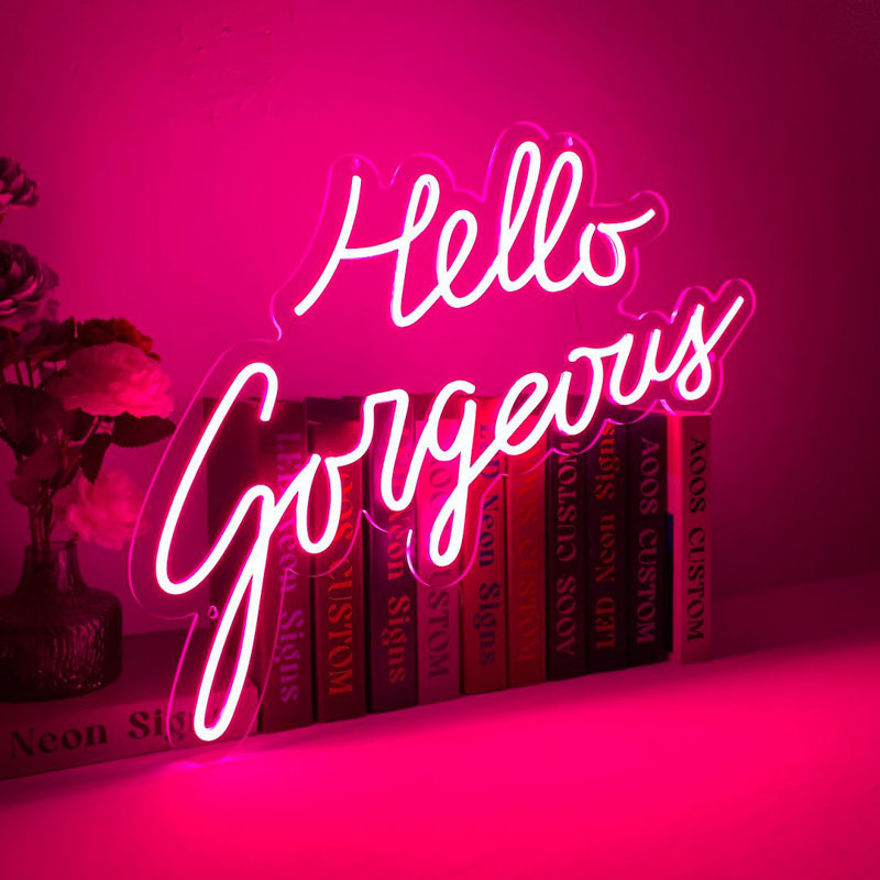 Hello Gorgeous 20" LED Neon Sign