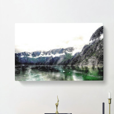 Lake & Mountains In Alaska - Wrapped Canvas