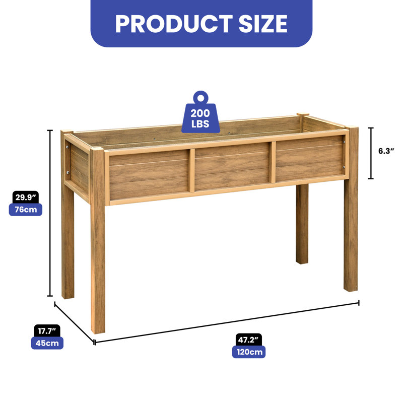 Sverre Elevated Planter, Natural