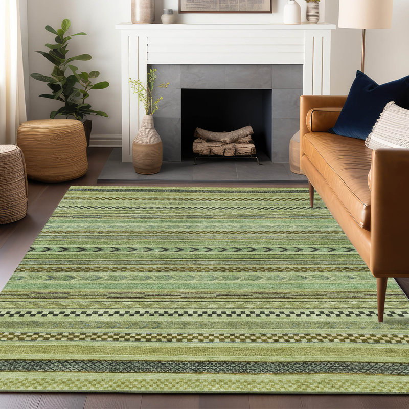 Tapis intérieur / extérieur Claudian ACN1625 lavable à la machine, Rectangle 10 pi x 14 pi