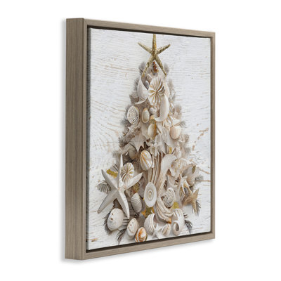 Cadre flottant pour arbre de Noël Beachy Shiplap, design par Sasha