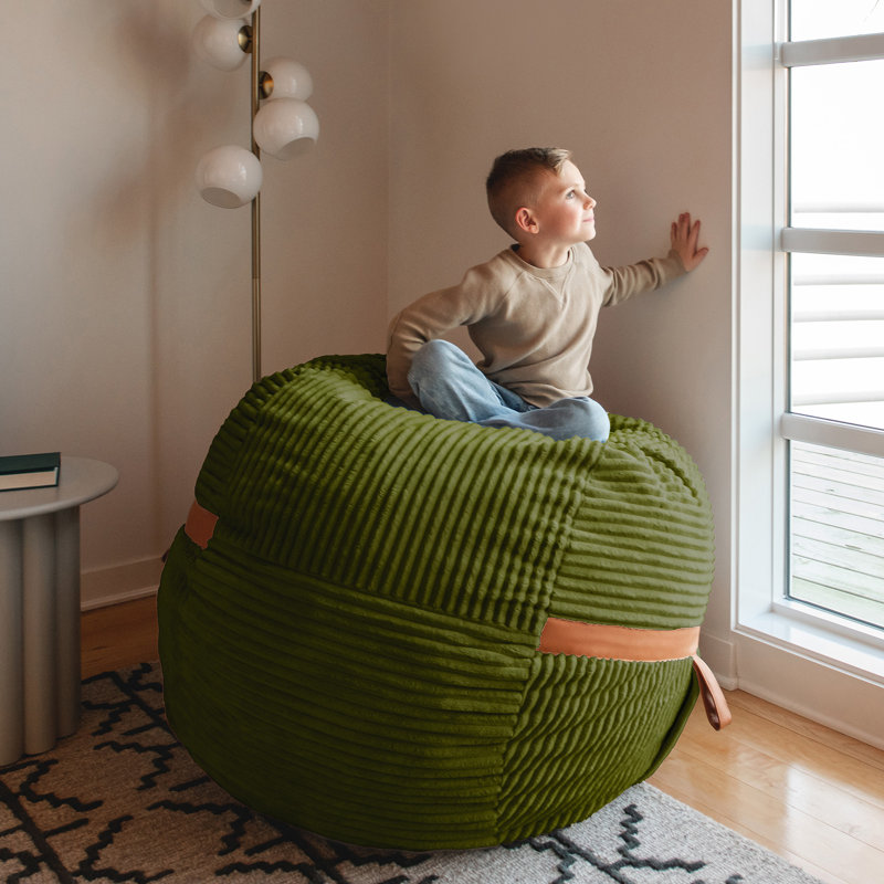 Fauteuil à billes Big Joe Fuf, 4 pieds, Polyester vert mousse