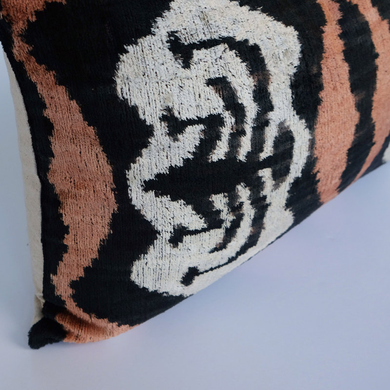 Frye Silk Lumbar Pillow Cover & Insert, Ikat 18