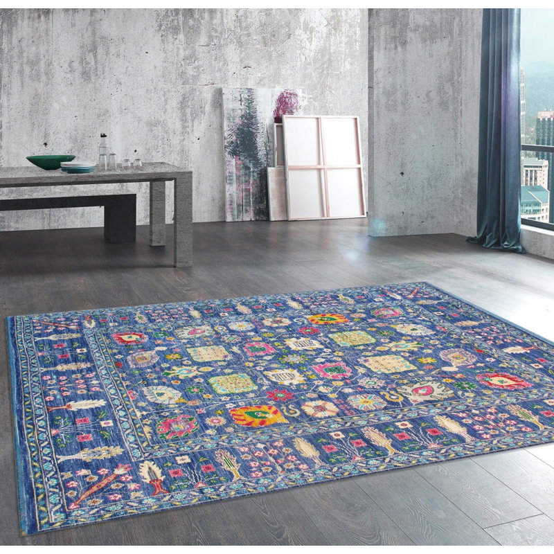Oriental Area Rug in Navy