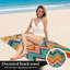 1 serviette de plage boho à chevrons, motif géométrique abstrait en microfibre, grande baignoire à séchage rapide pour, voyage, gym, activités de plein air, unisexe