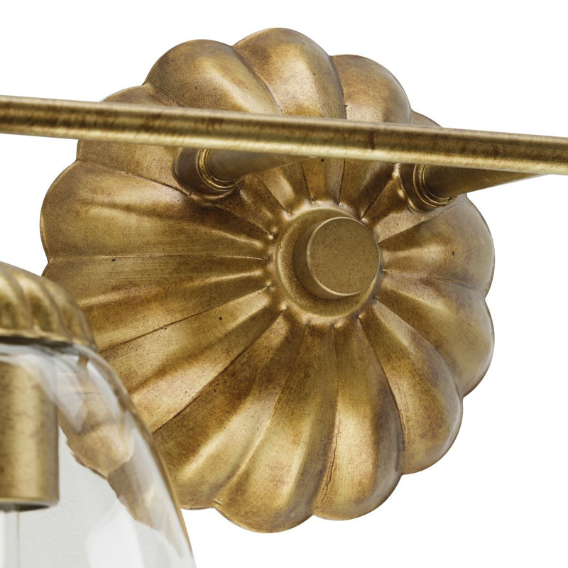 Quillan Gold Ombre 4-Light Vanity Light with Clear Glass Shades