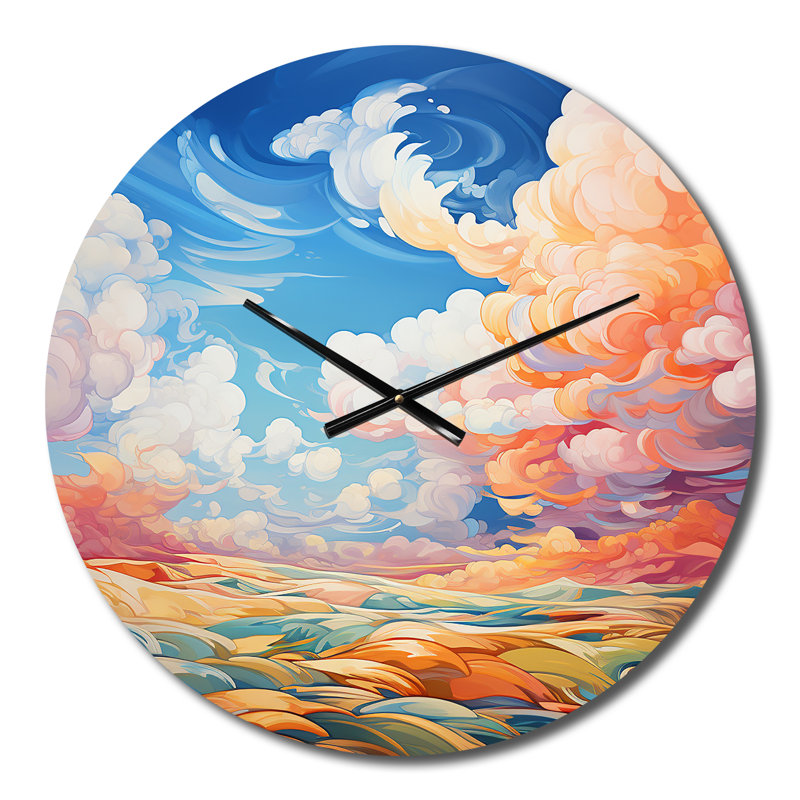 Horloge murale Clouds Skys Canvas VI - Paysages, Petit