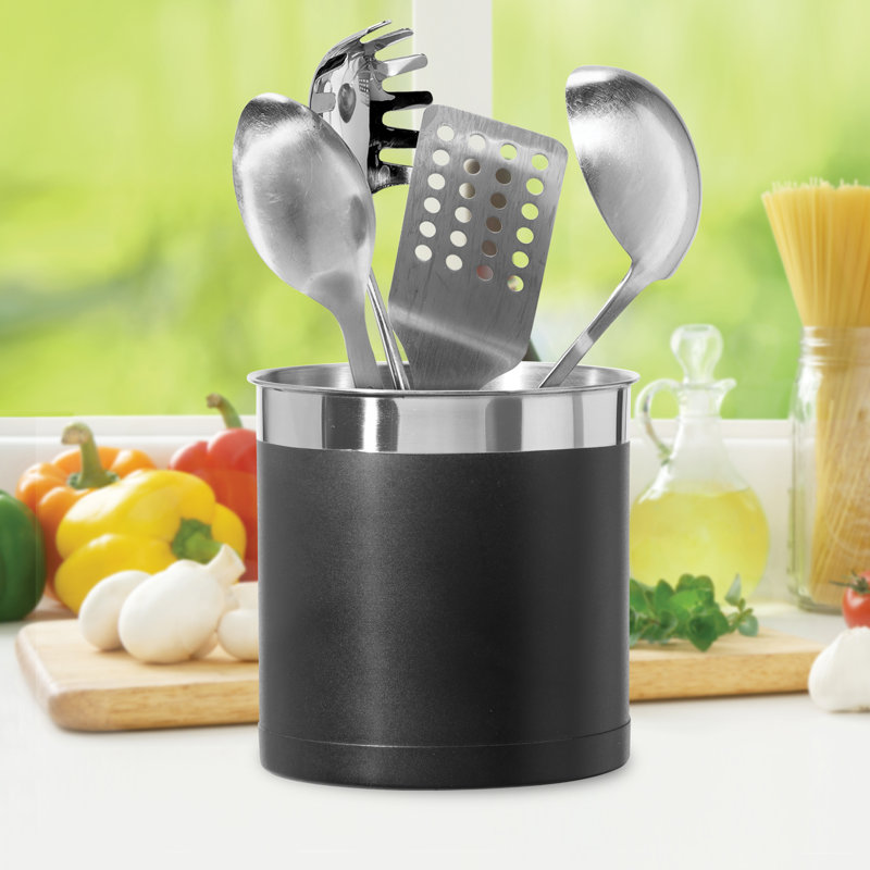 OGGI Neat Jumbo Utensil Crock, Black