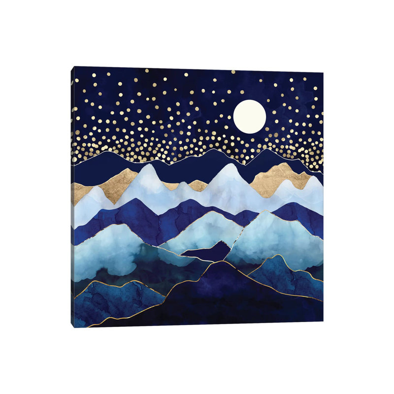 Étoiles de luciole - imprimé, H 18 po x l 18 po x 1,5 po, Toile tendue