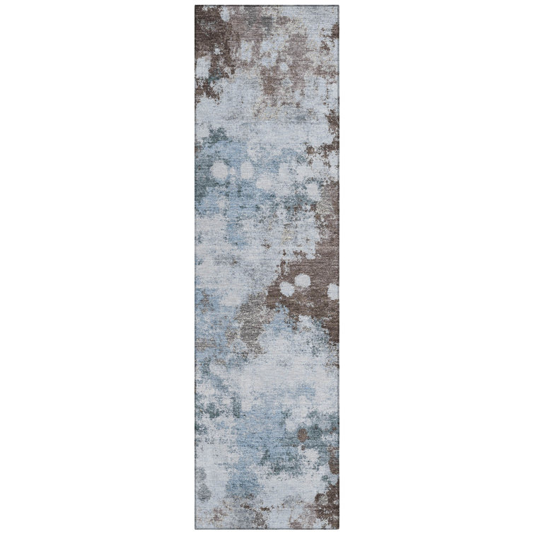 Machine Washable Indoor/Outdoor Xhevrie Sky Rug