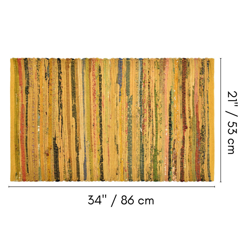 Steptoe Cotton Abstract Indoor Rug, Rectangle 1'9" x 2'10"