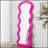 Flannel Full Length Wavy Rose Floor Mirror For Bedroom And Living Room, Hanging Or Leaning Against The Wall
