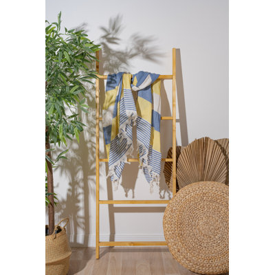 Luxueuse serviette de plage 100% coton Fouta, 39,4 po x 70,9 po | Doux et léger, 7,9 oz / pied carré | Idéal pour la plage, la piscine et le spa | Séchage rapide, entretien facile - lavage délicat à 104 ° F, séchage par culbutage à basse température
