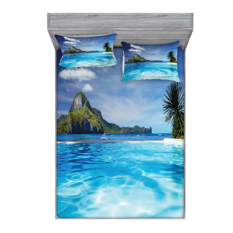 Microfiber Sheet Set, Queen Sheet Set with Fitted Sheet