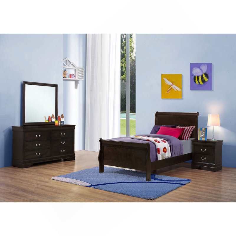Ensemble de chambre à coucher simple 4 pièces, Twin