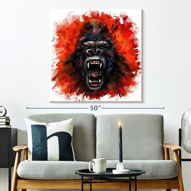 Crowle Gorilla Rage, 33" H x 33" W