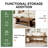 Solid Wood Entryway Bench, 2-tier Farmhouse Shoe Storage Bench