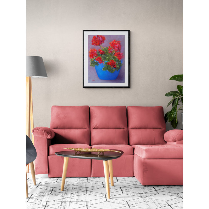 Cherry Red Print by Dina Gardner, No Mat, 25" H x 19" W x 2" D, Black Framed Canvas