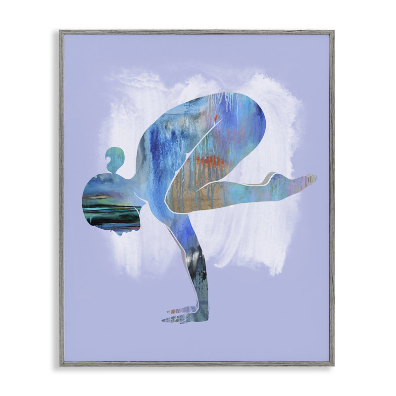 «Mindful Yoga Pose», estampe numérique encadrée par Tim Parker, H 14 po x l 11 po, Giclée encadrée noir minuit