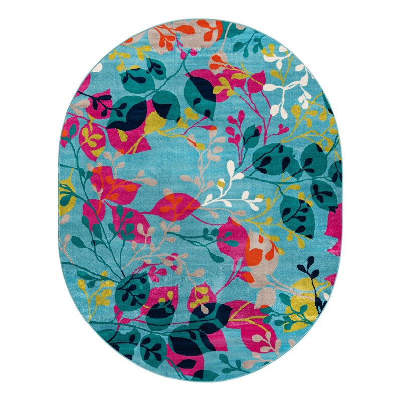 Analiese Floral Indoor Rug, Oval 7'10" x 10'